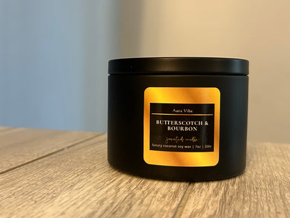 Butterscotch Bourbon | 100% Natural Coconut-Soy Wax Candle | 30 Hour Burn