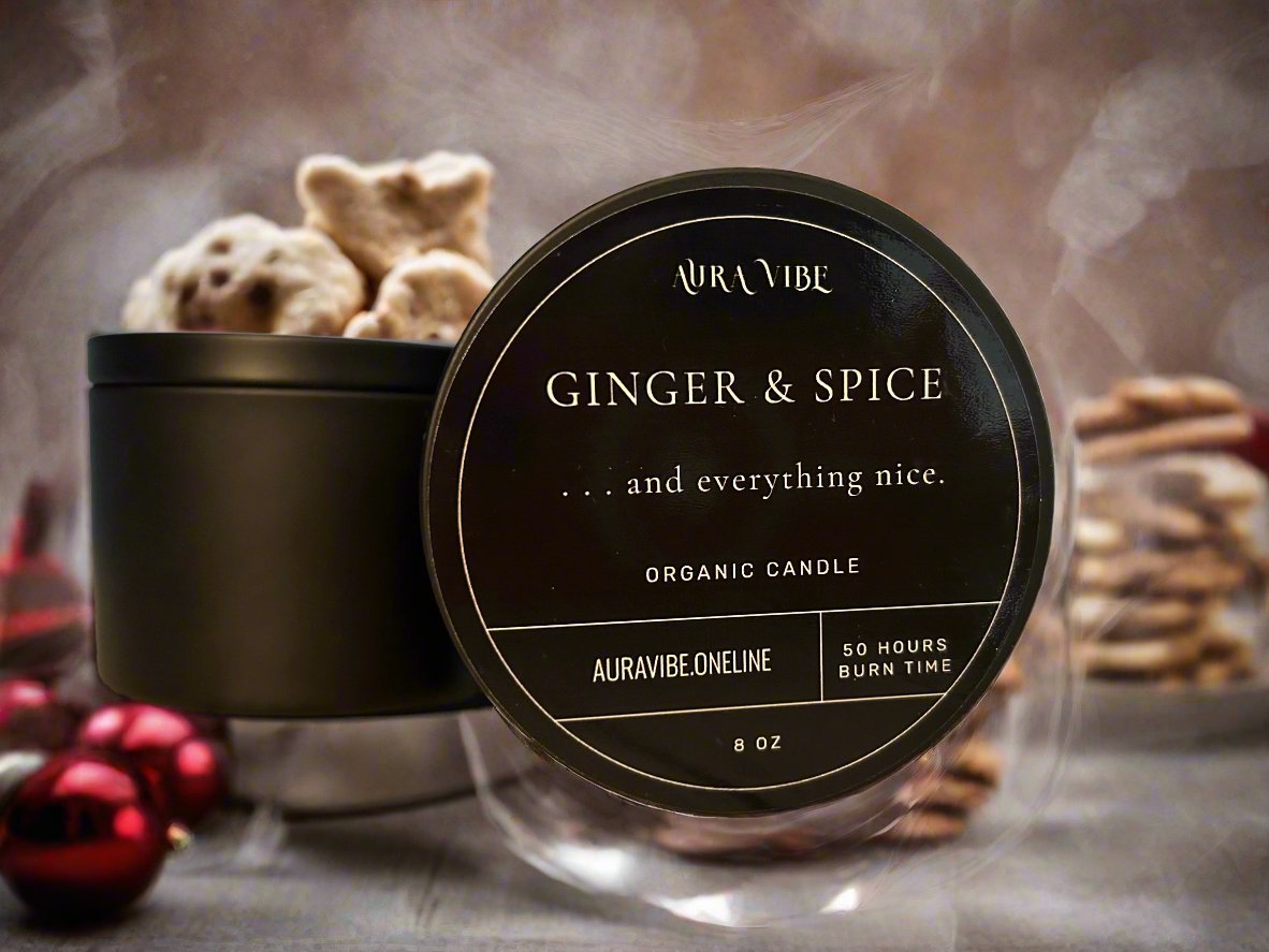 Ginger and Spice | 100% Natural Coconut-Soy Wax Candle Tin | 30 Hour Burn