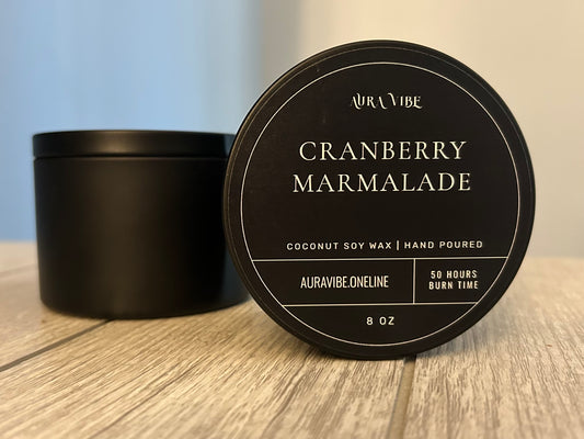 Cranberry Marmalade | 100% Natural Coconut-Soy Wax Candle Tin | 30 Hour Burn